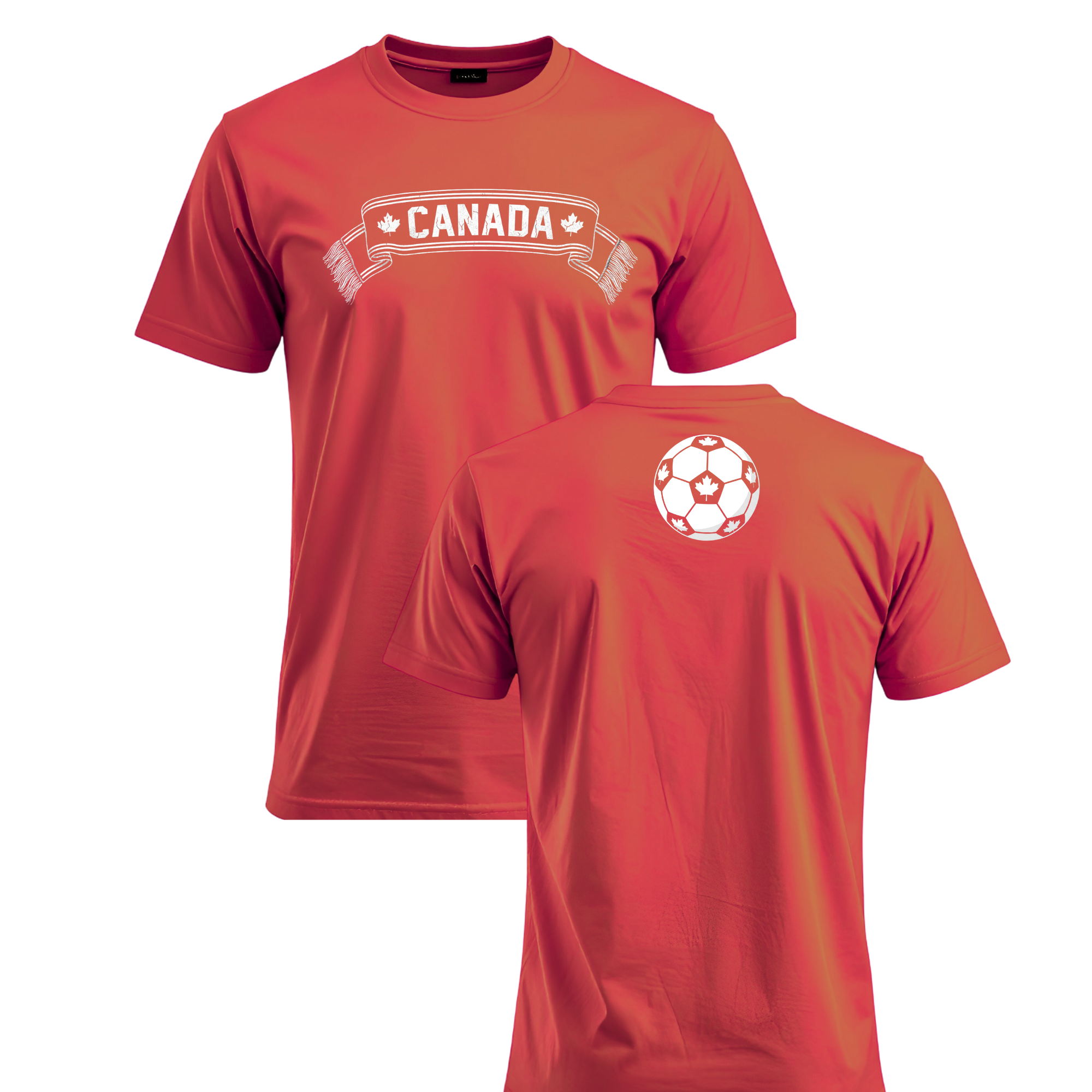 Canada Football Scarf Tee | Maple Football Back Logo | Premium Cotton | Toronto Made